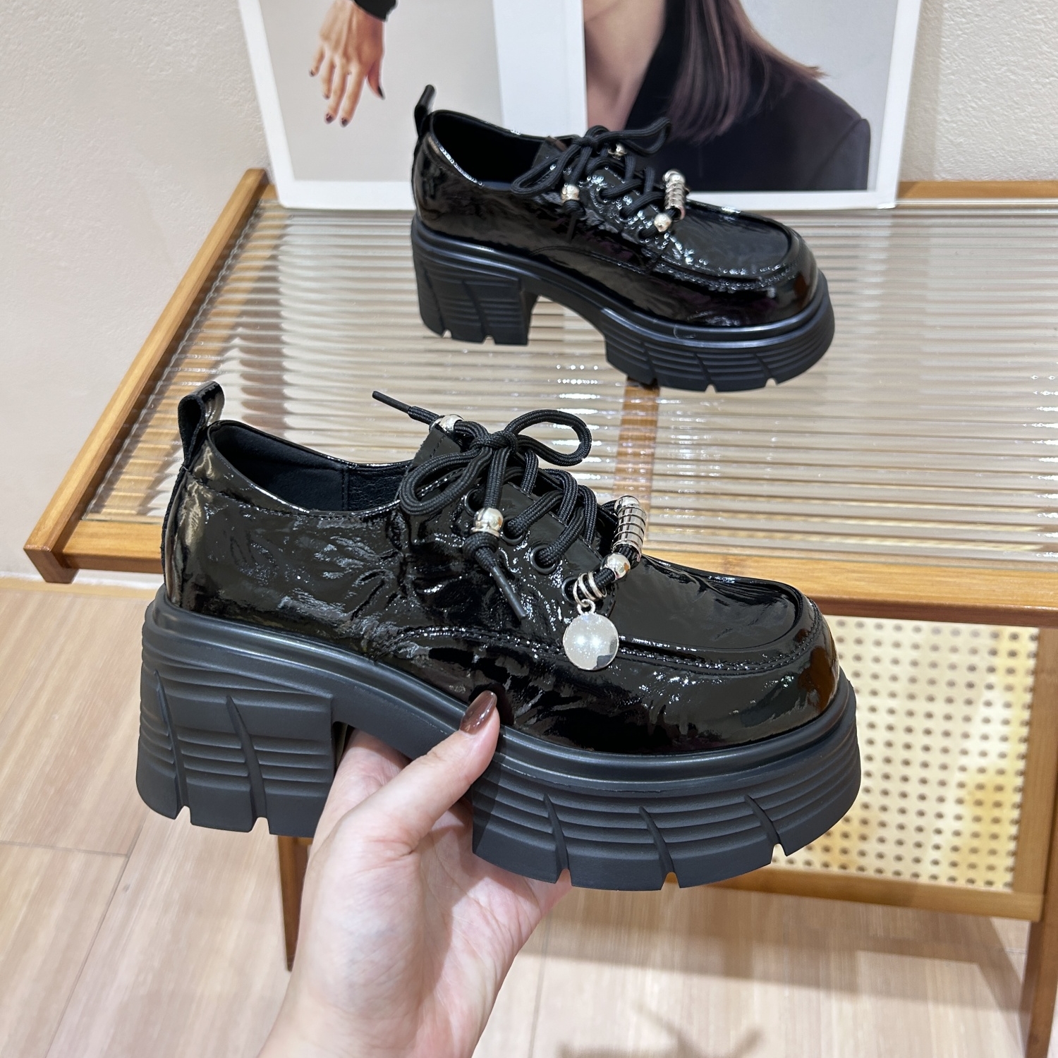 小个子配裙子英伦风JK单鞋乐福鞋