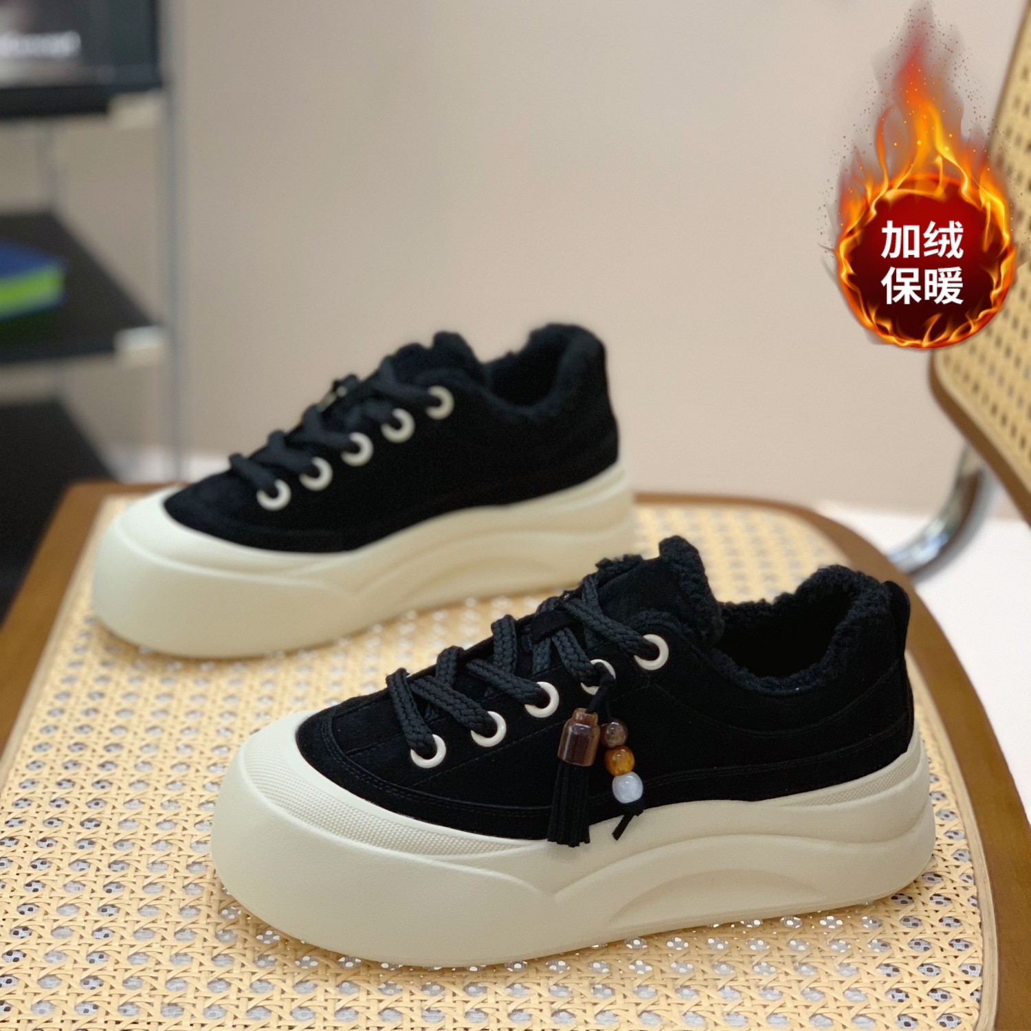 软底通勤显脚小潮流百搭时尚棉鞋