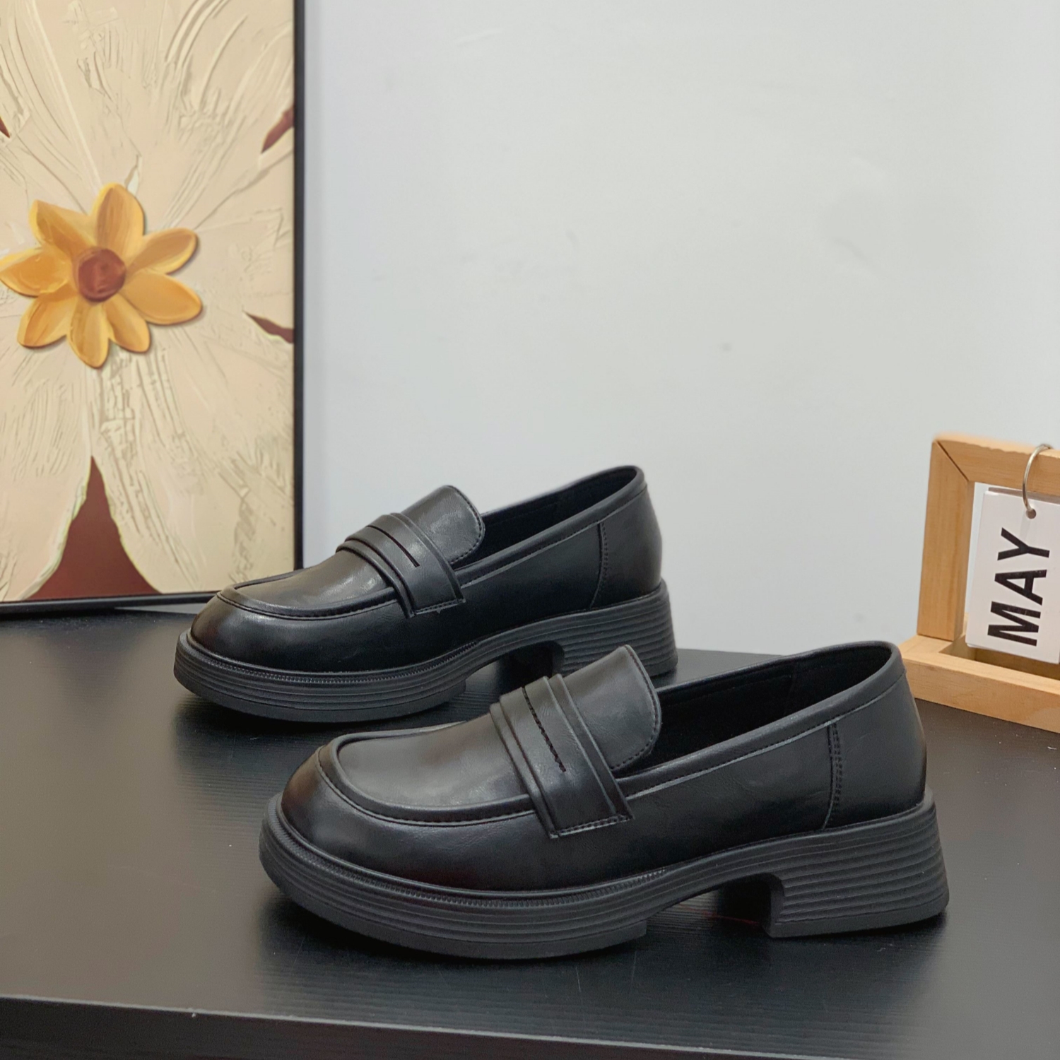 舒适软底通勤时尚复古百搭乐福鞋