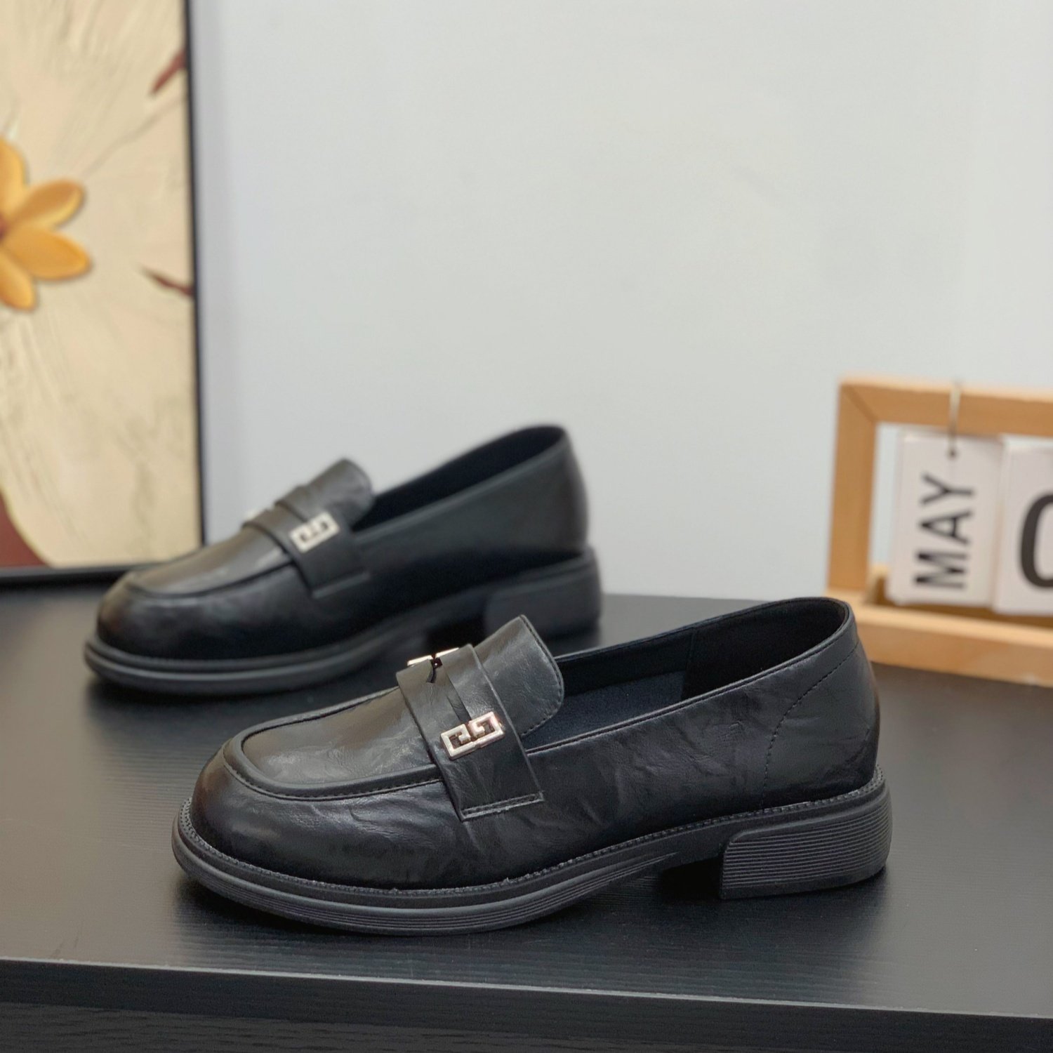 百搭高级感显脚小时尚经典乐福鞋