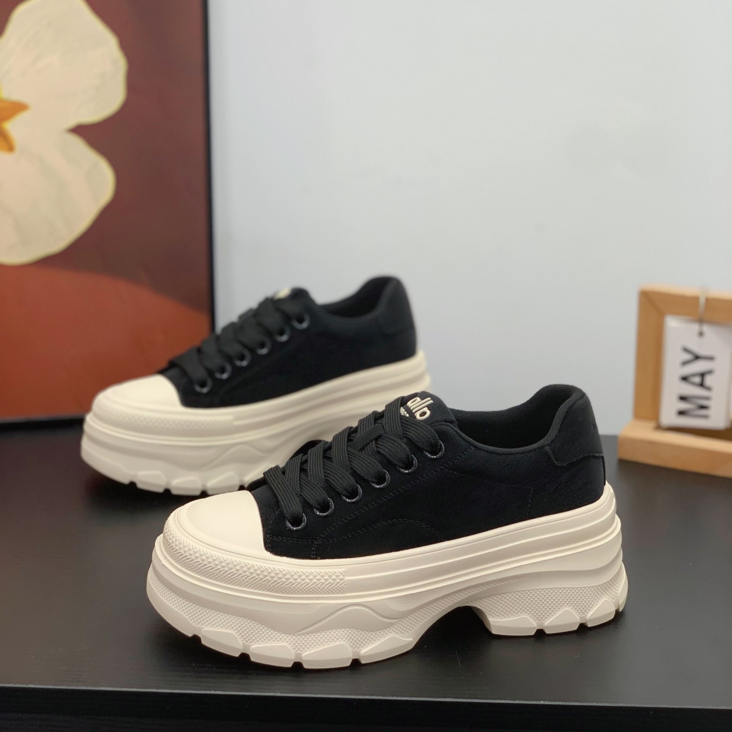 潮流减龄高级感学院撞色熊猫板鞋