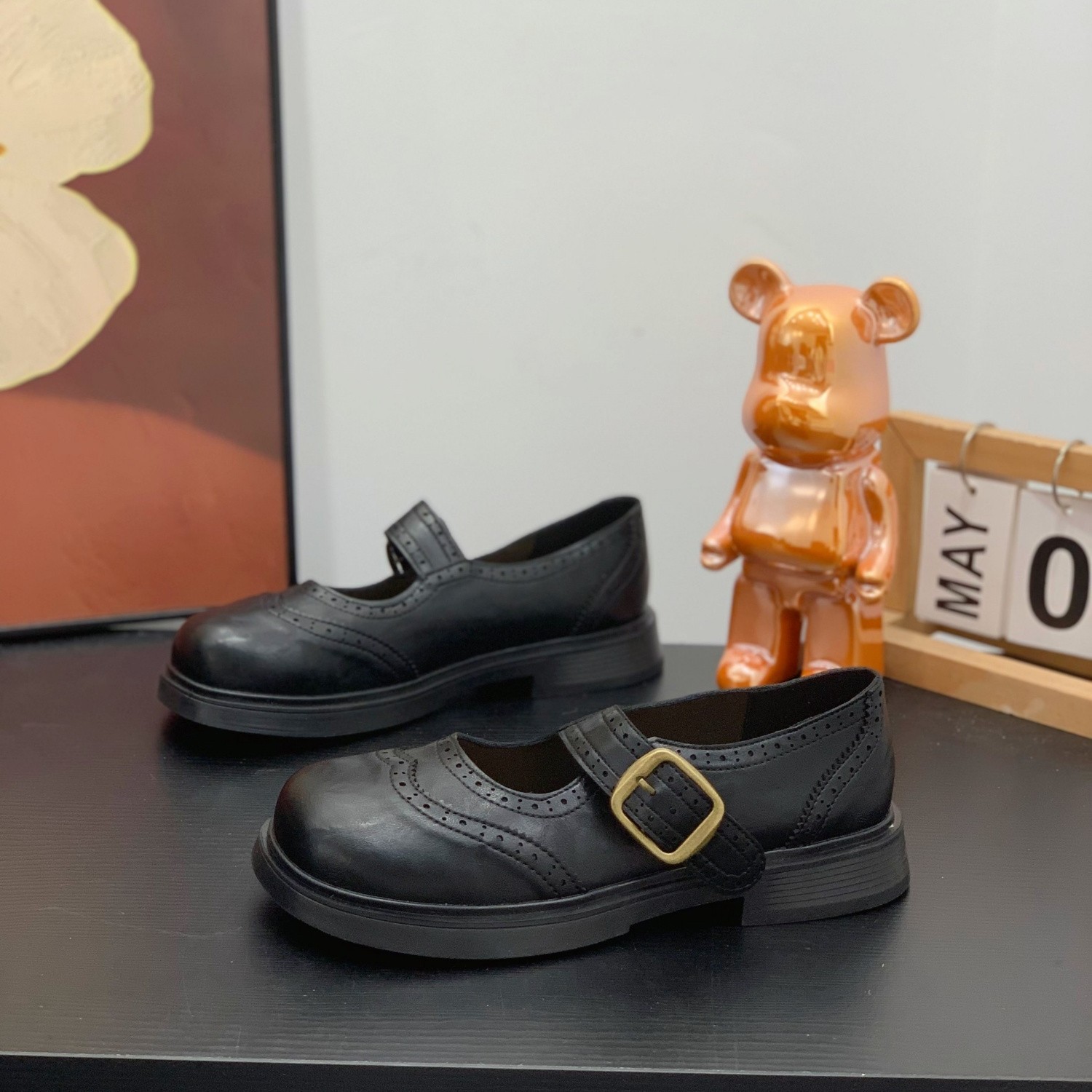 超火复古平底布洛克单鞋女2026春季新款显脚小软底一字带玛丽珍鞋,女鞋,牛津鞋/布洛克鞋/德比鞋,淘宝优惠券,粉丝福利购,淘宝优惠卷