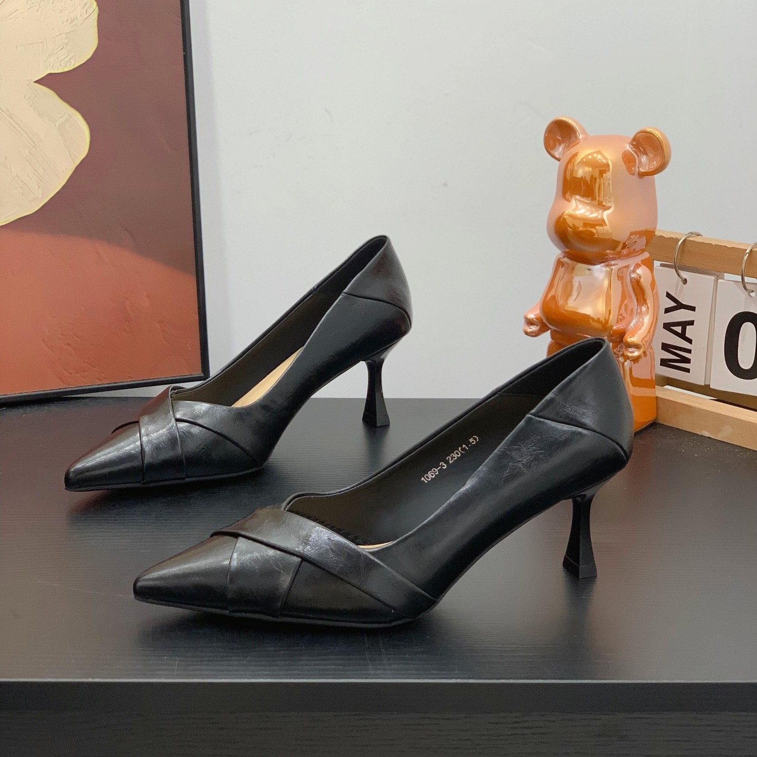 法式尖头单鞋女2026春季新款御姐风细跟6cm高跟鞋百搭通勤工作鞋