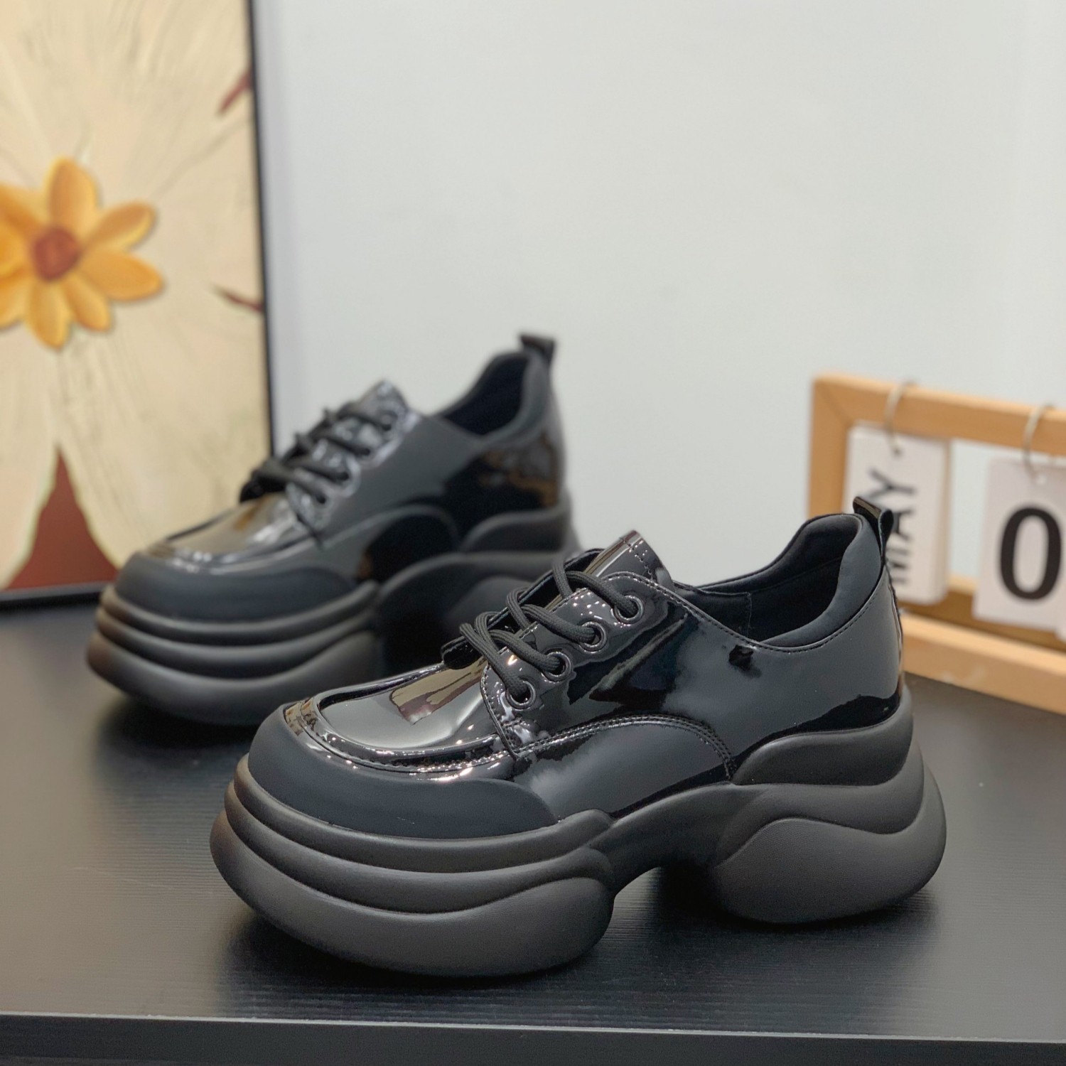 小个子增高显瘦轻便不累脚乐福鞋