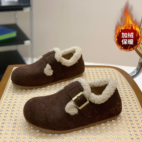 舒适通勤显脚小高级百搭勃肯棉鞋