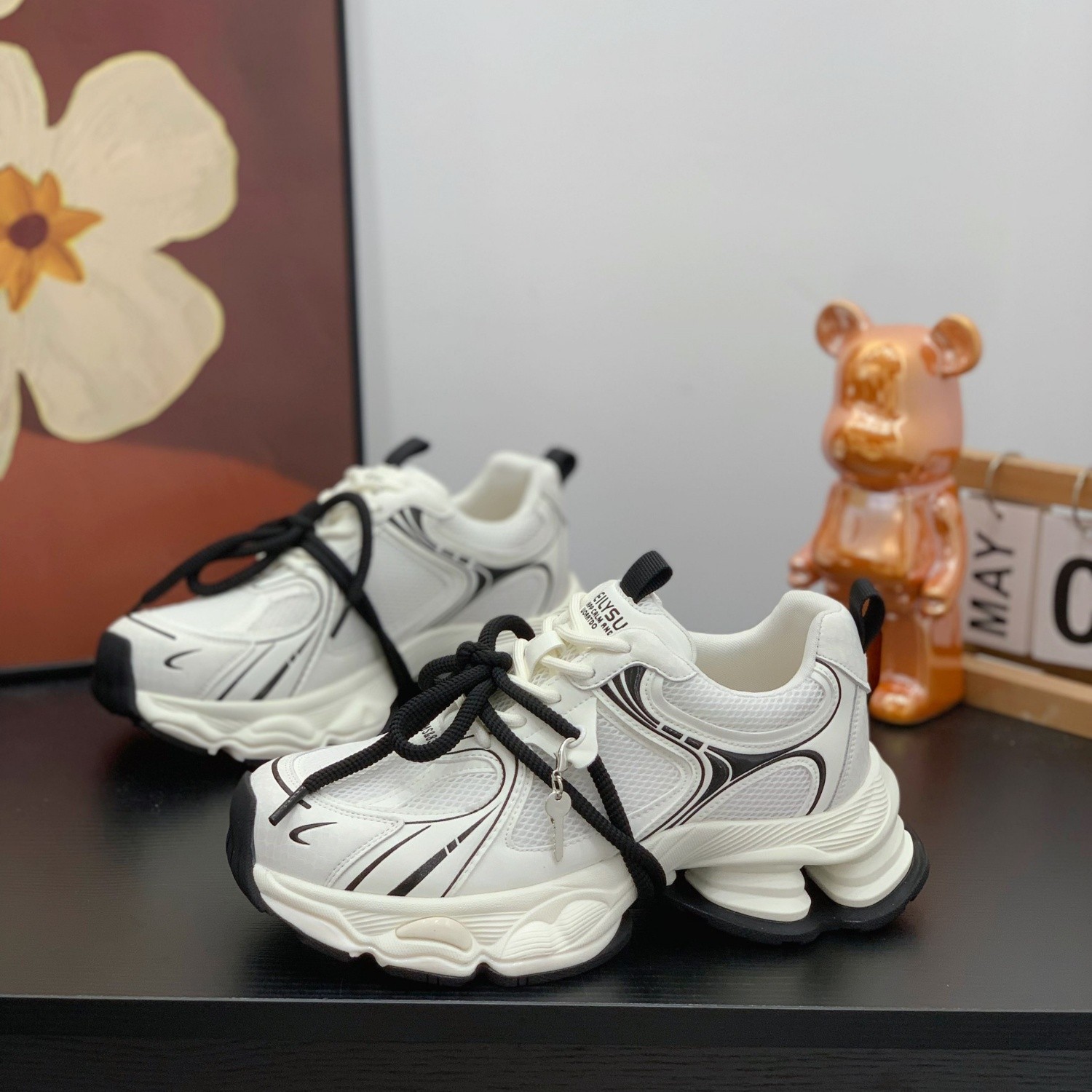 小个子厚底老爹鞋女2026春季新款增高5cm百搭炸街透气休闲运动鞋,女鞋,老爹鞋,淘宝优惠券,粉丝福利购,淘宝优惠卷