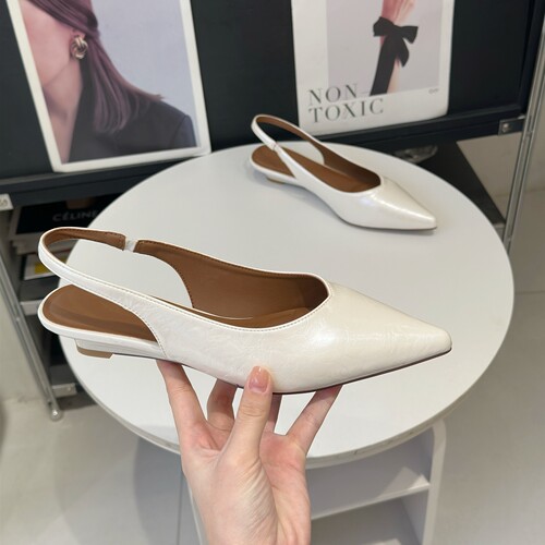 仙女风气质尖头低跟高级包头凉鞋