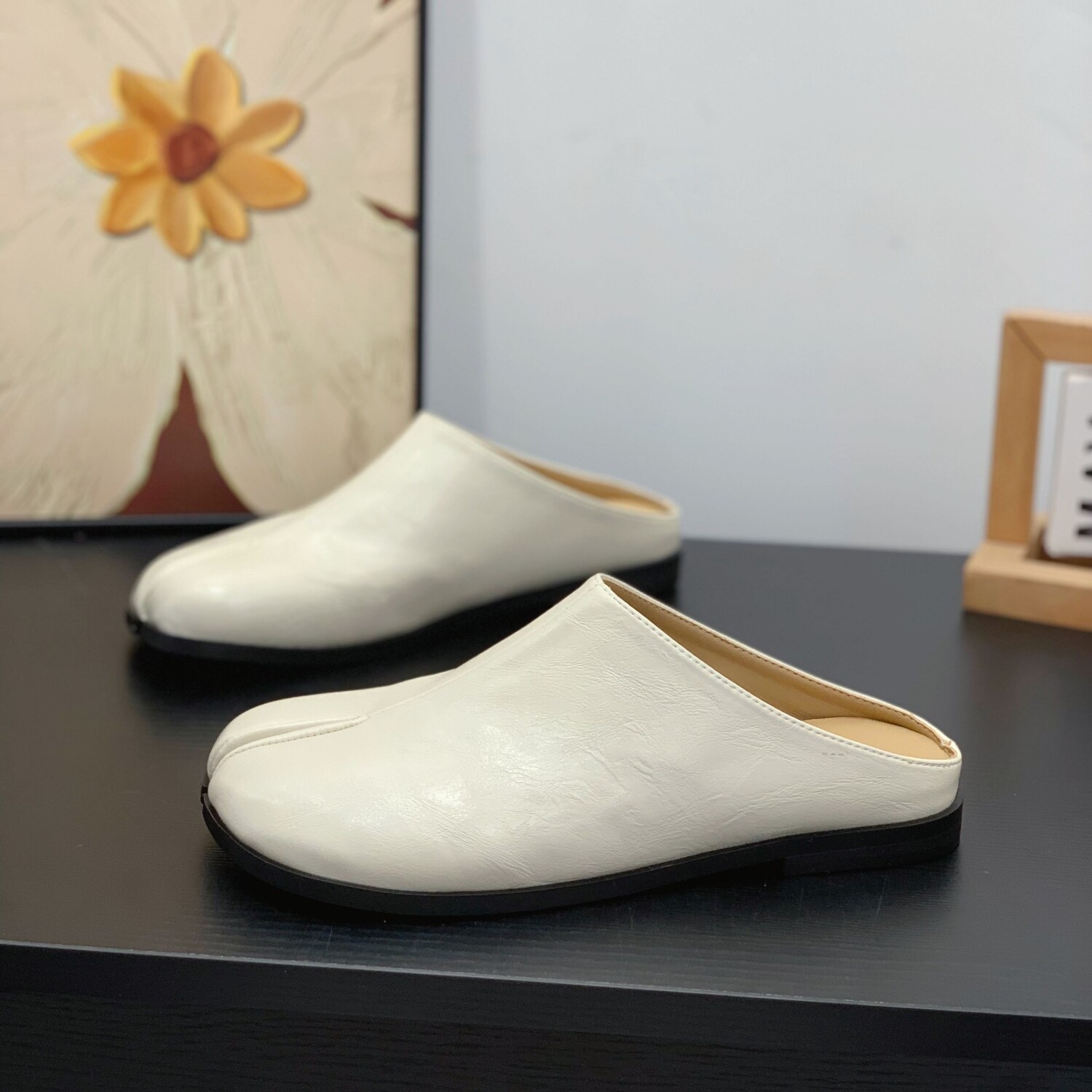 小众高级感分趾包头半拖鞋女夏外穿2026新款复古平底一懒人凉拖鞋