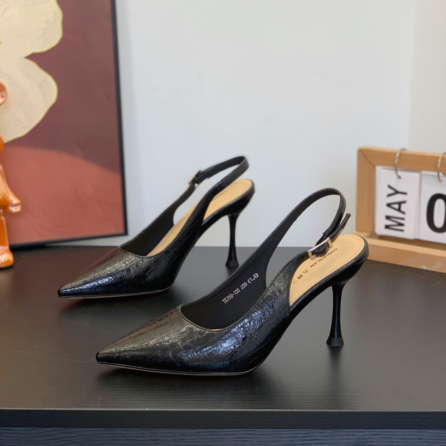 法式气质尖头细跟8cm包头凉鞋女2026夏季新款复古性感后空高跟鞋,女鞋,时装凉鞋,淘宝优惠券,粉丝福利购,淘宝优惠卷