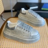 女2025秋季 新款 厚底增高时尚 复古做旧擦色真皮小白鞋 休闲松糕鞋 女