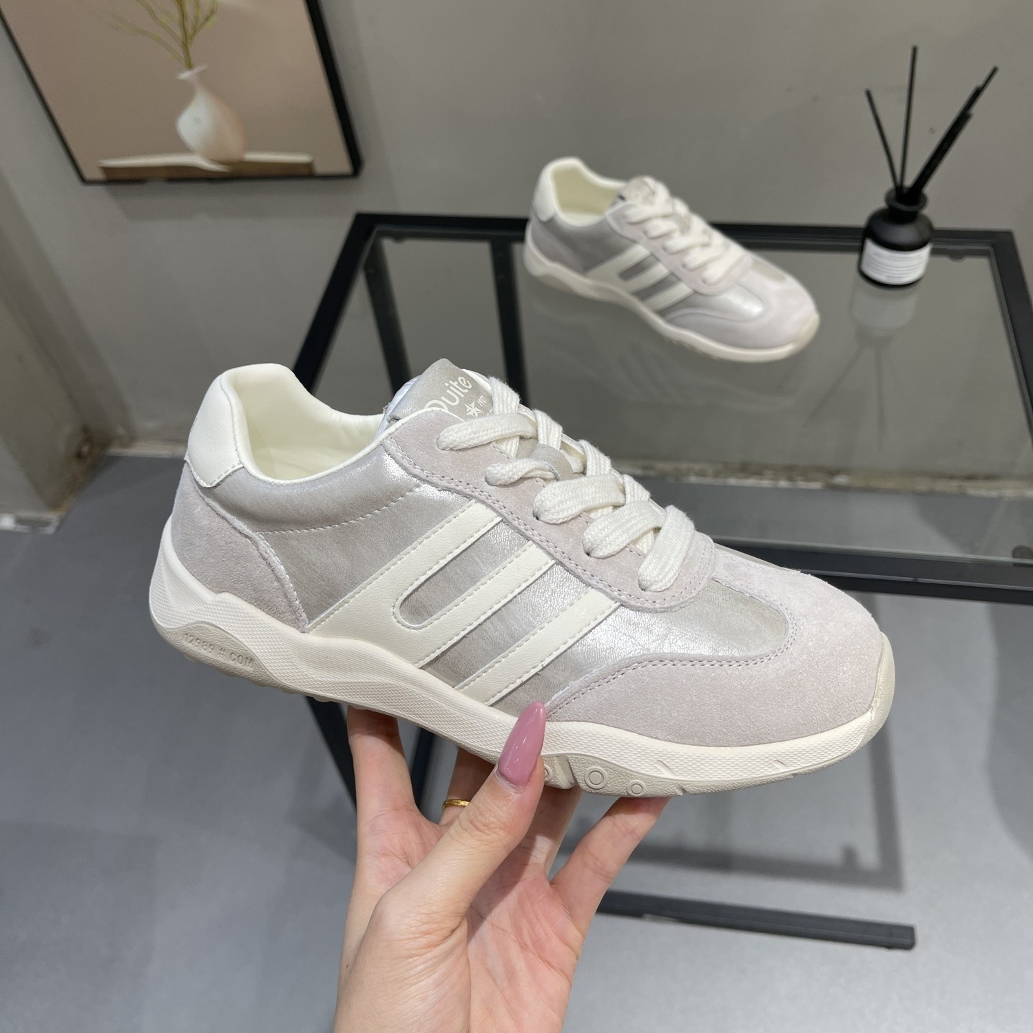 小众复古真皮德训鞋女2026春季新款显瘦百搭休闲鞋运动平底阿甘鞋,女鞋,德训鞋,淘宝优惠券,粉丝福利购,淘宝优惠卷