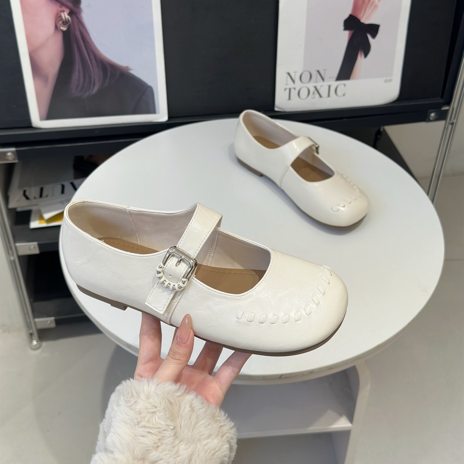 复古平底浅口单鞋女2026春季新款温柔仙女风配裙子踩屎感玛丽珍鞋,女鞋,玛丽珍鞋,淘宝优惠券,粉丝福利购,淘宝优惠卷