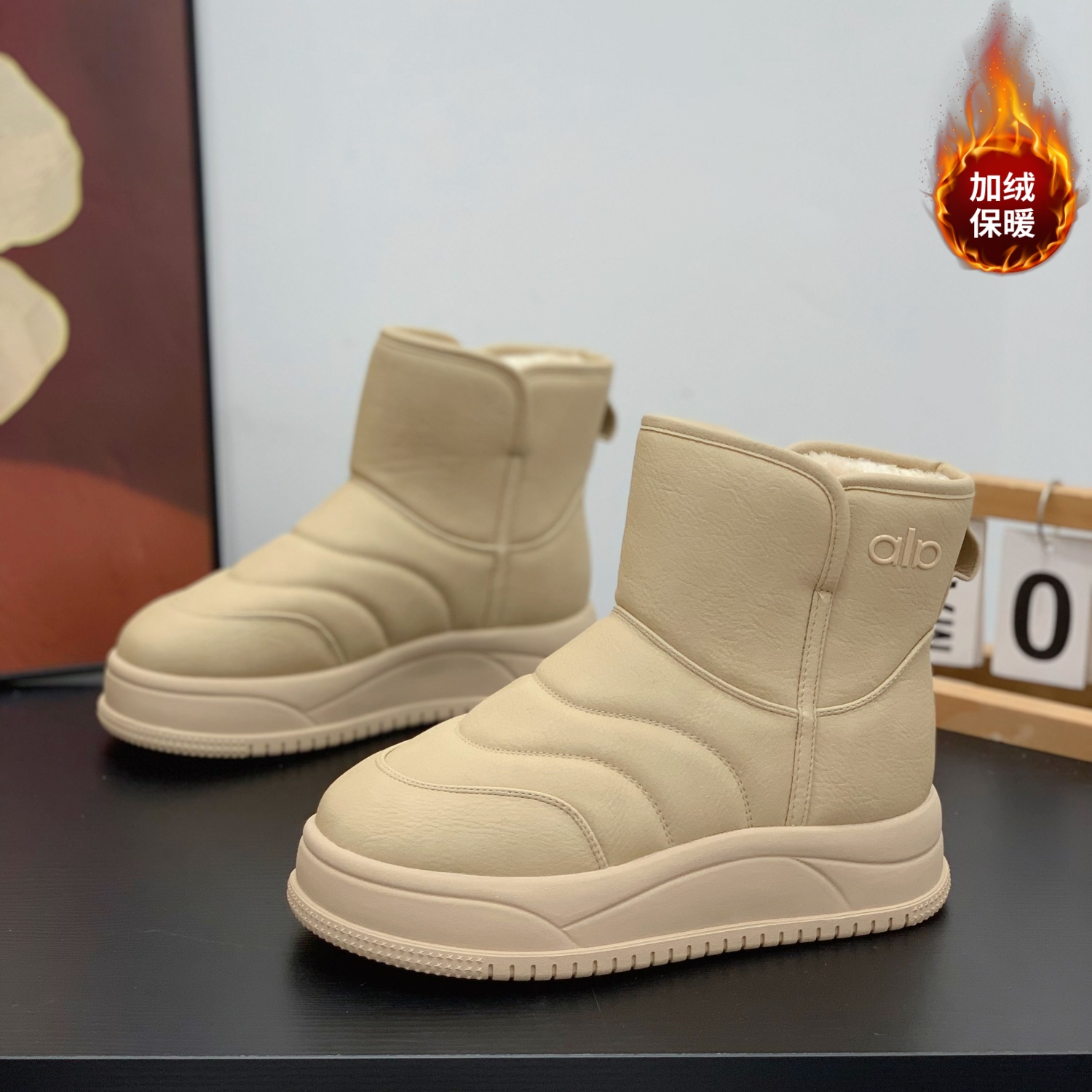 软面软底舒适时尚减龄高级感棉靴