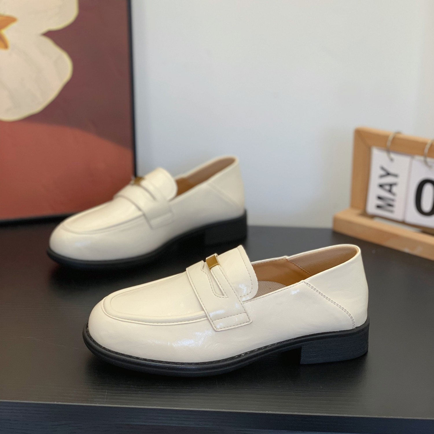 爆款两穿显脚小乐福鞋女2026春新款一脚蹬平底豆豆鞋英伦风小皮鞋,女鞋,乐福鞋（豆豆鞋）,淘宝优惠券,粉丝福利购,淘宝优惠卷