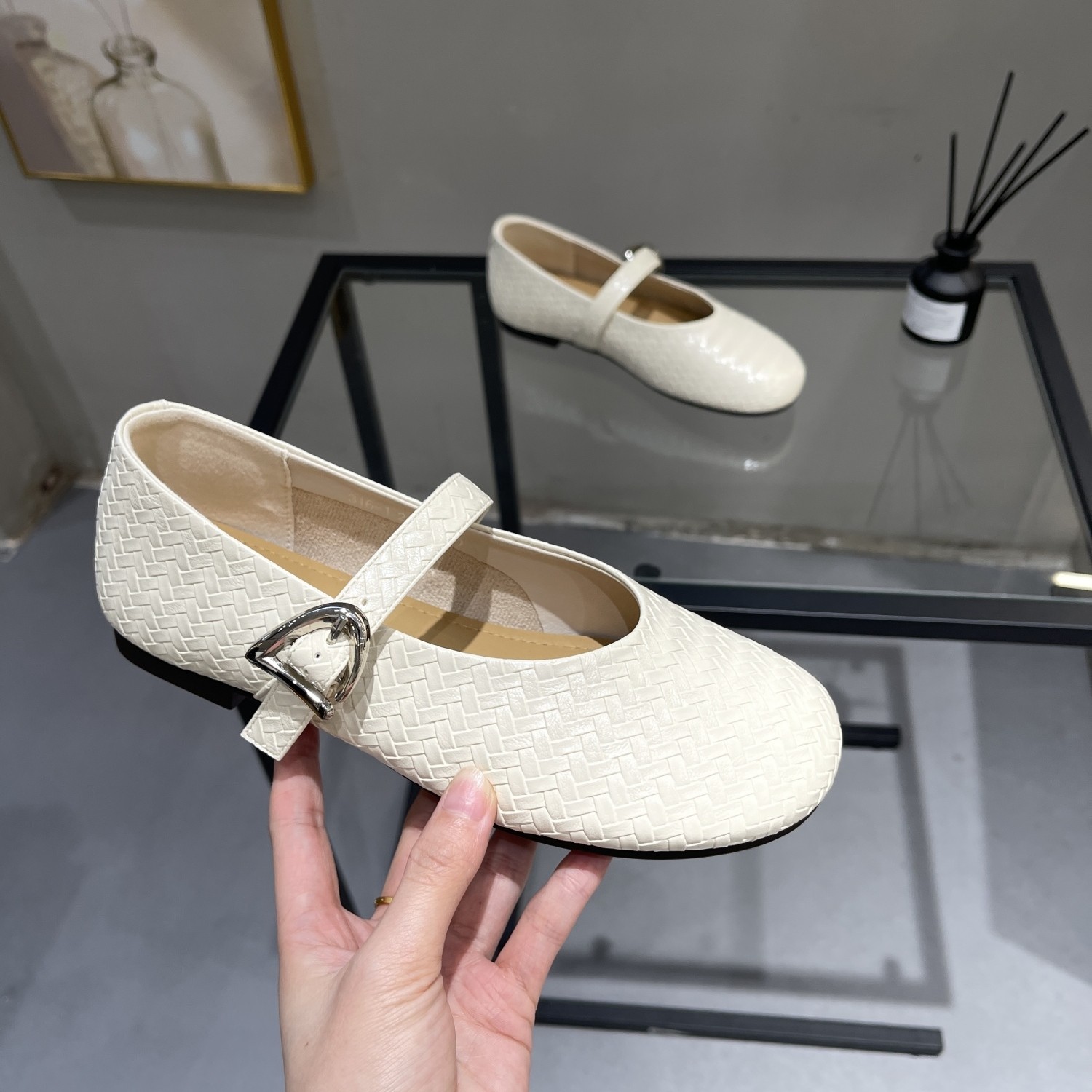 超火复古编织玛丽珍鞋女2026春季新款一字扣平底百搭气质软底单鞋,女鞋,玛丽珍鞋,淘宝优惠券,粉丝福利购,淘宝优惠卷