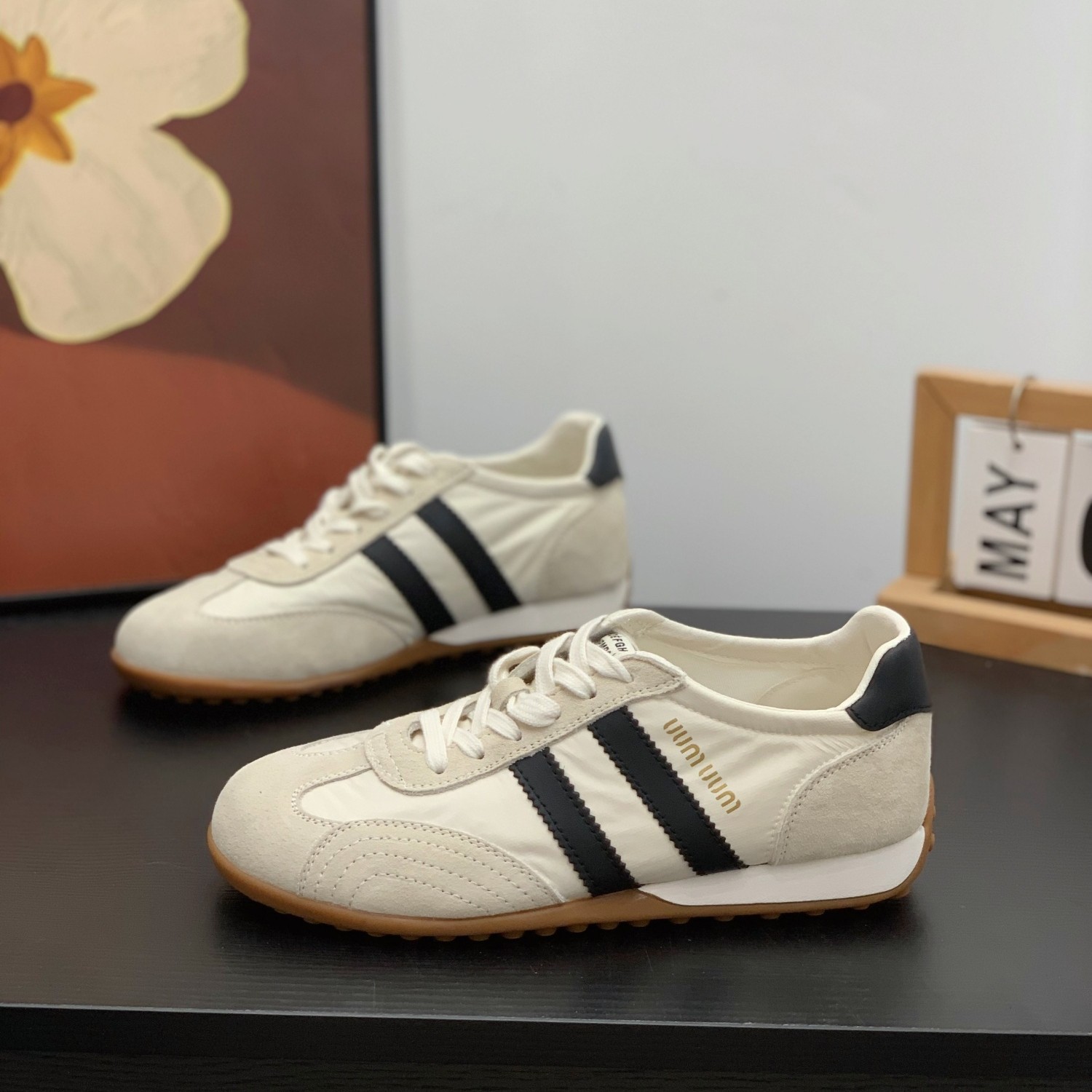 踩屎感真皮德训鞋女2026春季新款平底显瘦百搭复古运动休闲阿甘鞋,女鞋,德训鞋,淘宝优惠券,粉丝福利购,淘宝优惠卷