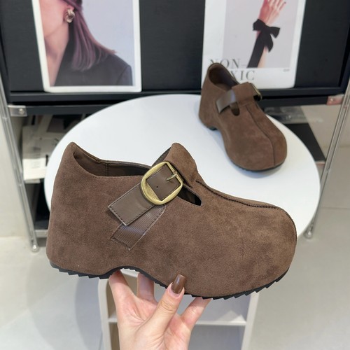 小个子内增高复古百搭全包勃肯鞋