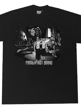 bboy宽松西海岸街头old school重磅hiphop嘻哈美式小领口短袖T恤