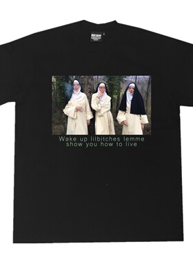 bboy宽松西海岸街头old school重磅hiphop恶搞重磅加厚小领口短袖