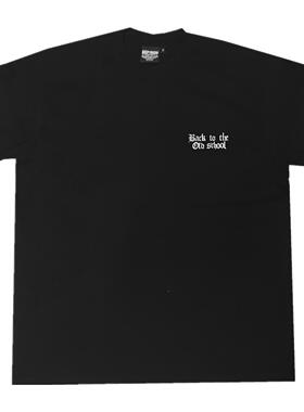 bboy宽松嘻哈hiphop复古old school西海岸t简约重磅加厚短袖