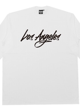 bboy宽松西海岸街头old school重磅hiphop街舞美式小领口长袖T恤