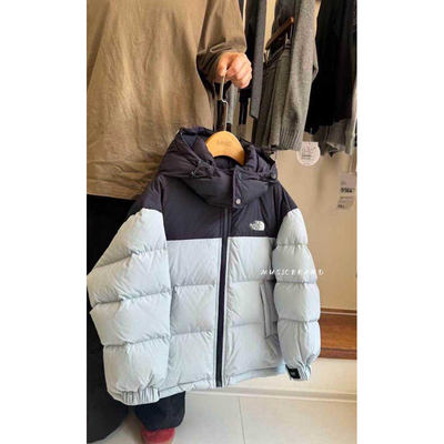 高充绒木莎男女童加厚拼色羽绒服