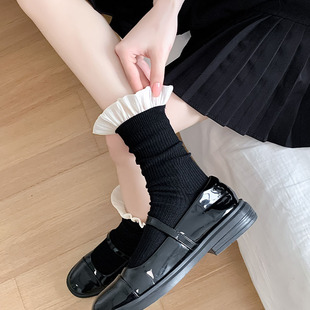 美神降临 sock 立体蕾丝花边棉袜芭蕾风甜感堆堆袜花边袜barlette