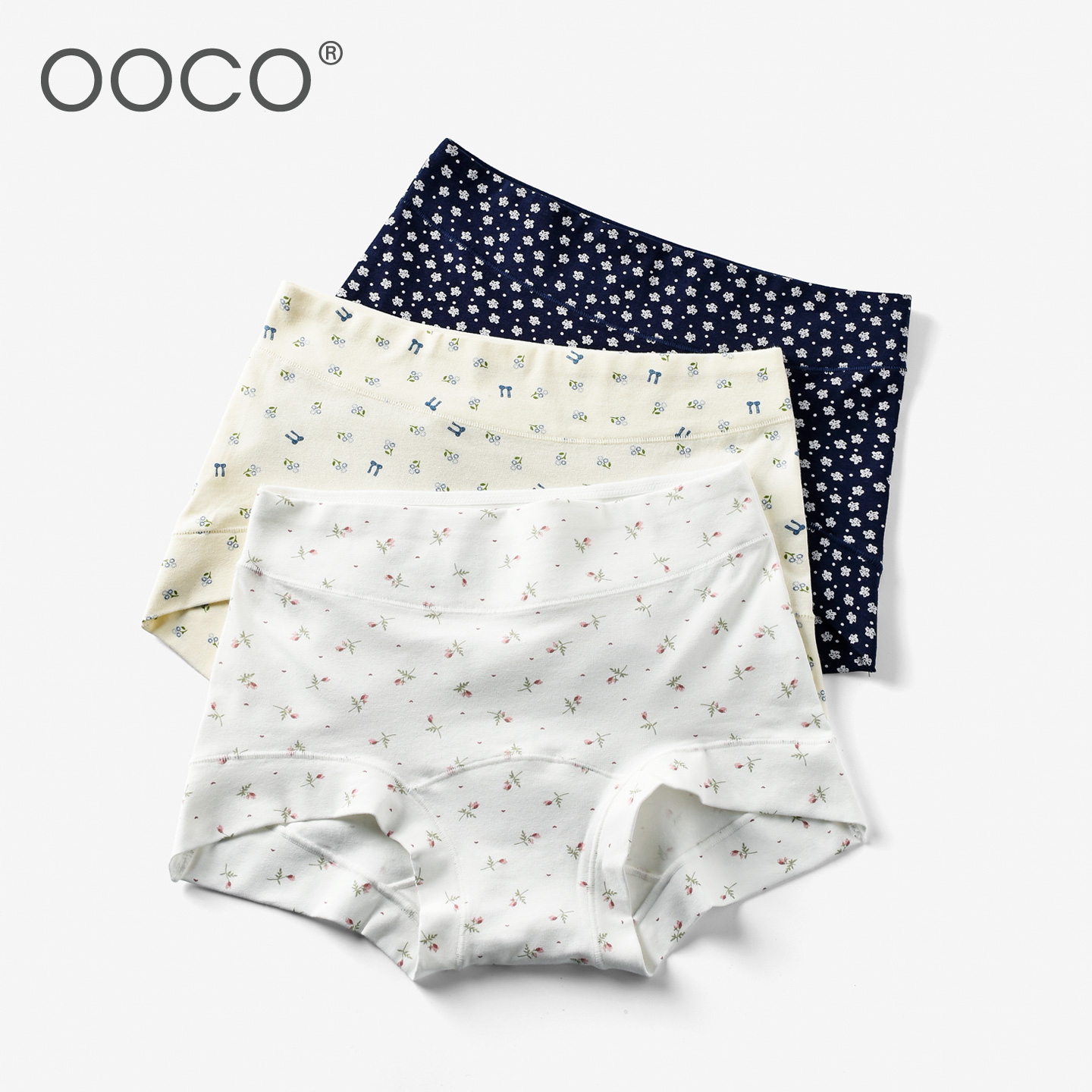 3条装OOCO女士纯棉内裤