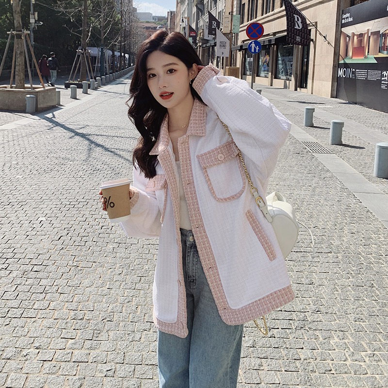 现货M516P145K199   2024春秋装新款棒球服小香风外套女图片