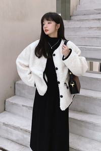 出货M175P175K258 2022冬新款羊羔毛外套加厚图片