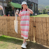 现货无差价M580P75K1382024夏装新款条纹针织连衣裙，女装连衣裙，浙宝088