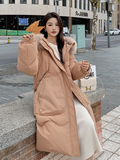 现货M360P425K588羽绒服90真毛领2024冬装连帽长款外套，女装羽绒服，浙宝088