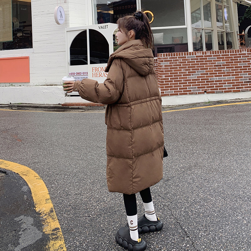 设计感连帽羽绒服女2024冬季新款高级感炸街收腰显瘦白鸭绒面包服,女装羽绒服,浙宝088
