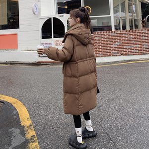 设计感连帽羽绒服女2024冬季新款高级感炸街收腰显瘦白鸭绒面包服图片