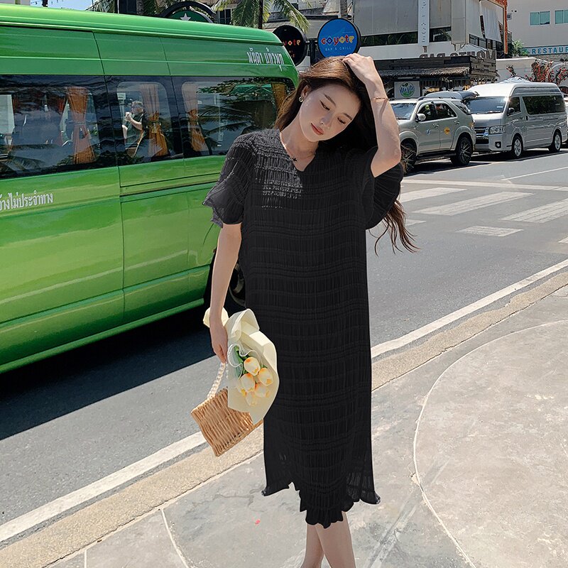 现货M521P100K1582024夏装新款短袖雪纺连衣裙,女装连衣裙,浙宝088