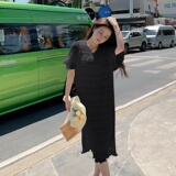 现货M521P100K1582024夏装新款短袖雪纺连衣裙，女装连衣裙，浙宝088