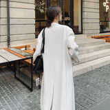 外套女女神显瘦风衣女装秋季春季宽松型中长款立领春秋气质长袖，女装西装，浙宝088