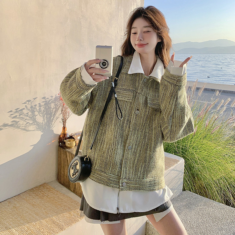 现货M751P145K1982024春秋新款假两件小西服拉链外套,女装短外套,浙宝088
