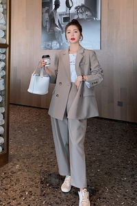 职业装气质女神范西装套装女春秋2025年新款爆款网红女神范两件套图片