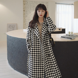 出货中M215P175K2682022冬装新款千鸟格撞色大衣毛呢外套，女装毛呢外套，浙宝088