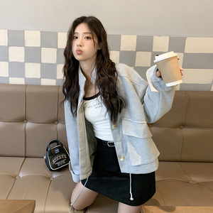 现货M638P115K168  2024秋装新款卫衣棒球服外套女图片