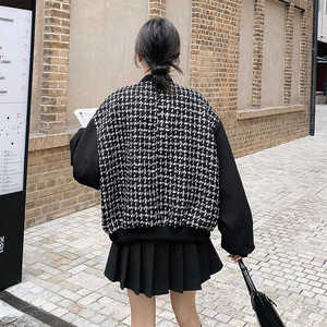 现货M818P135K198  2024春秋装夹克棒球服小香风撞色外套图片