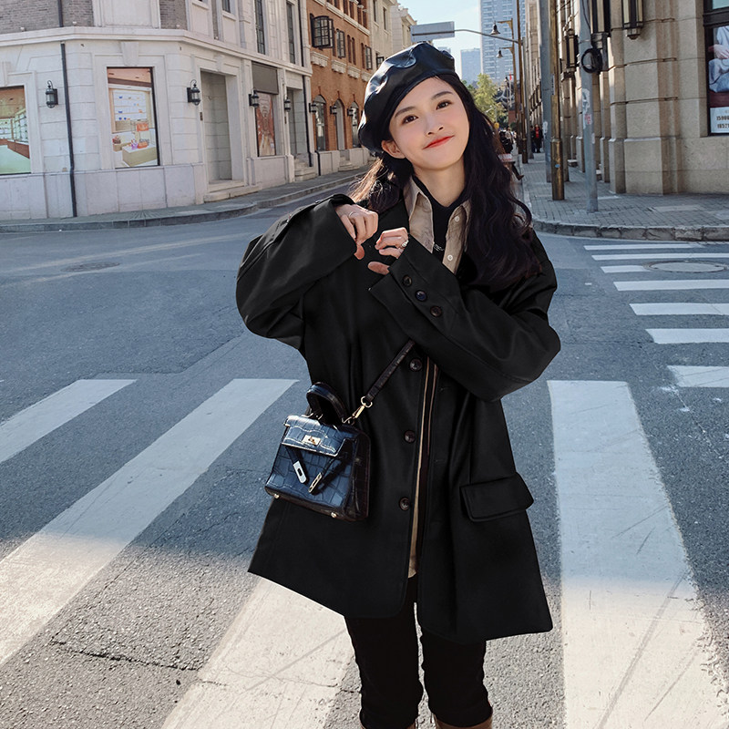 现货X957P120K1782022春装新款PU小西装外套2色，女装西装，浙宝088