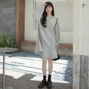 现货 M150P115k168 2024春秋装新款加厚针织卫衣连衣裙图片