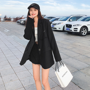 黑色西装外套女小众设计感小个子春秋2025年新款高级感炸街小西服