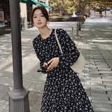 现货M669P105K1582024春秋装长款高品质中长款碎花连衣裙，女装连衣裙，浙宝088