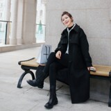 现货X861P165K258高品质不起球2024冬季中长款毛呢外套夹棉，女装毛呢外套，浙宝088