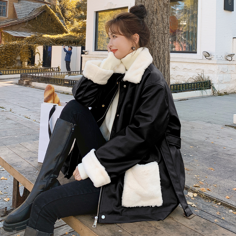 现货M021P165K2582022冬装派克服皮衣羊羔毛服外套两色女,女装棉衣/棉服,浙宝088 现货M021P165K2582022冬装派克服皮衣羊羔毛服外套两色女,女装棉衣/棉服,浙宝088