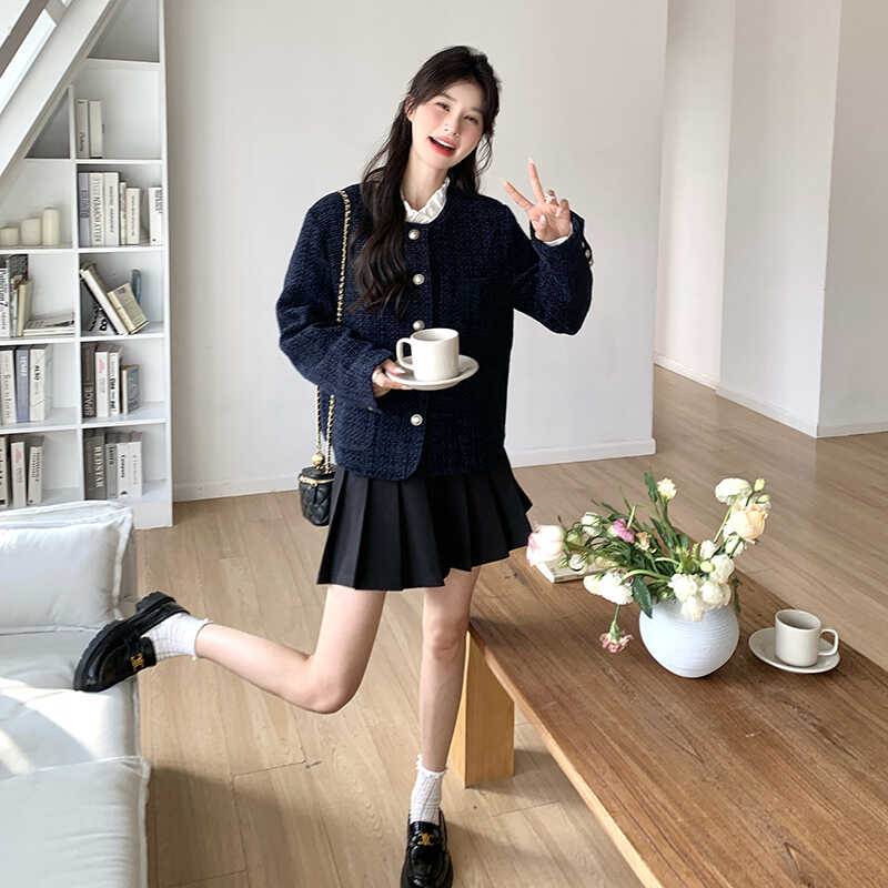 高级感法式小香风短外套女春秋2025新款小个子粗花呢气质名媛上衣,女装短外套,浙宝088