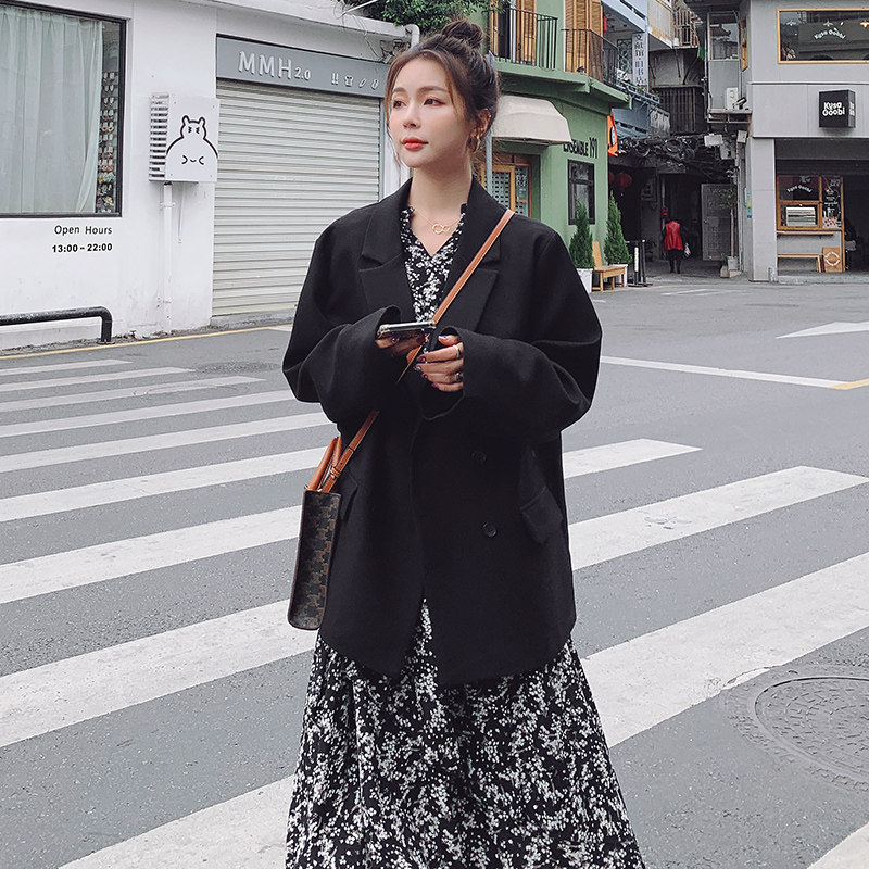 现货X1085P110K1682022秋装新款双排扣送腰带小西装外套,女装西装,浙宝088